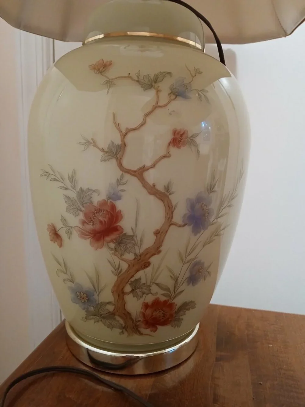 a pair of vtg Oriental Ginger Jar Style Lamps